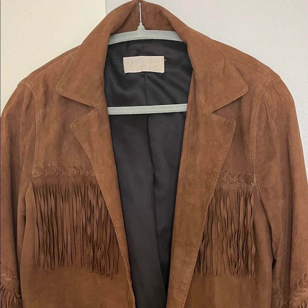 western native Brown Suede Fringe Jacket vintage - Picture 3 of 17